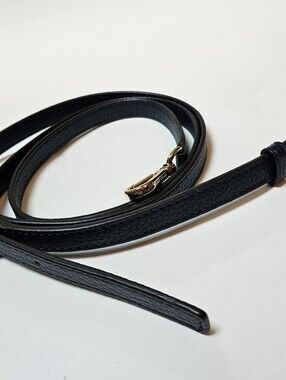 Michael Kors Navy Blue Pebbled Leather Adjustable Handbag Strap Gold Hardware